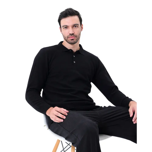 Cashmere Long Sleeve Polo