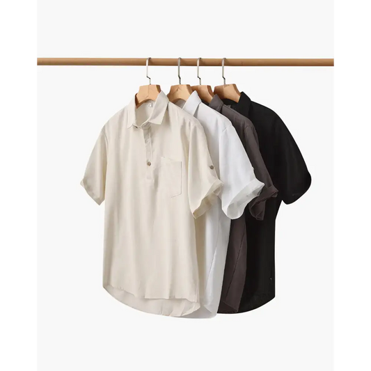 Casual Short Sleeve Linen Shirt