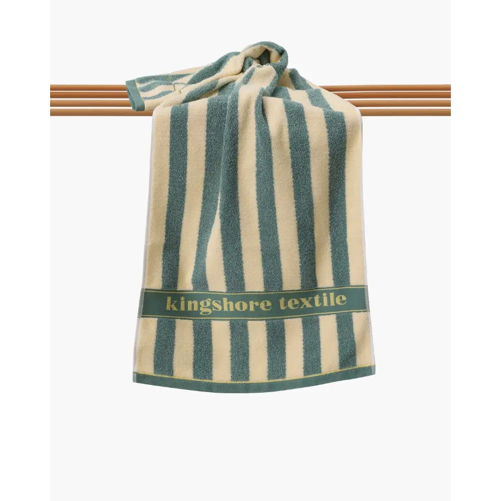 Classic Cotton Striped Towel - Green