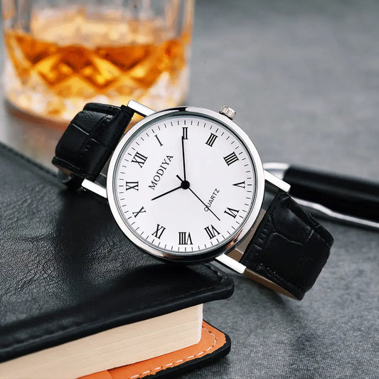 Classic Roman Leather Watch