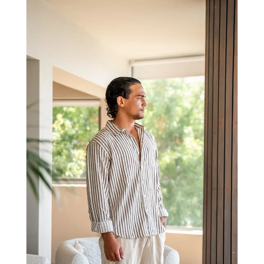 Classic Striped Button-Up Shirt