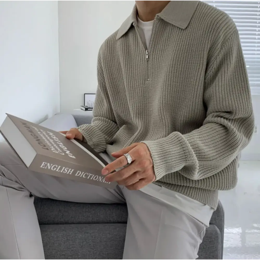 Continental Zip Polo Sweater