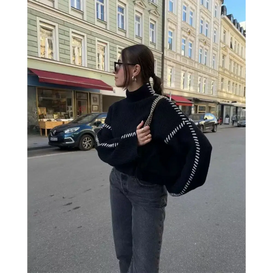 Contrast Stitch Sweater