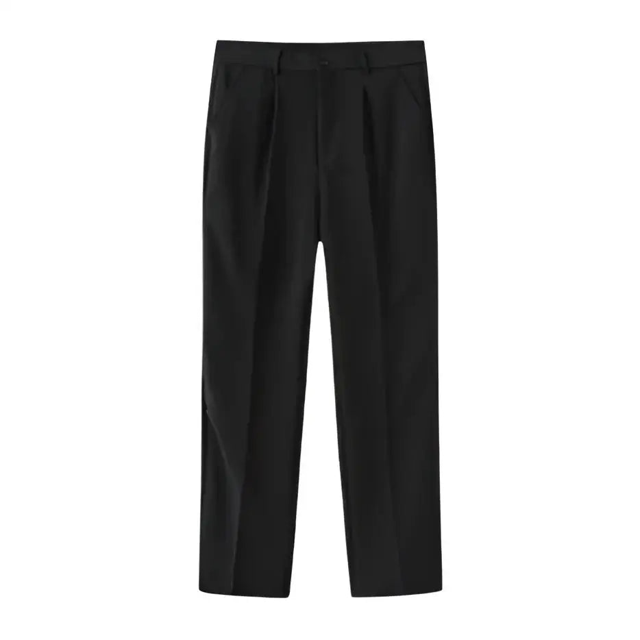 Grey Cable Knit & Black Trousers Outfit Set