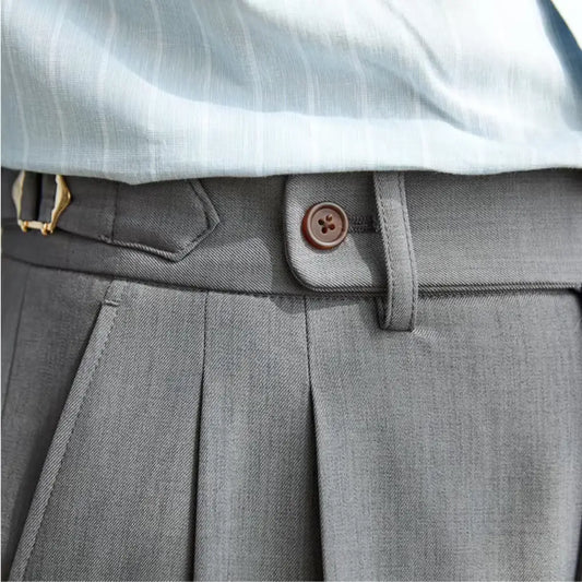 Heritage Pleated Wool Trousers