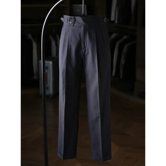 Mayfair Striped Pleated Trousers