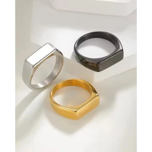 Minimalist Square Signet Ring