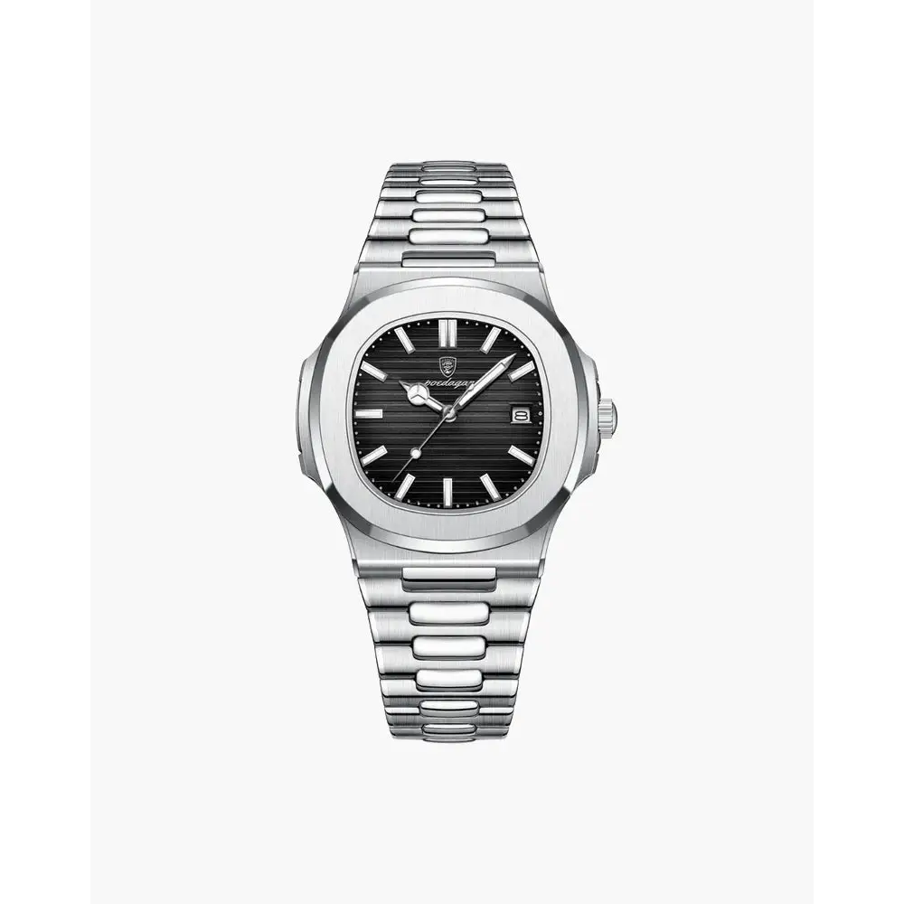 Minimalist Stainless Steel Wristwatch - Black