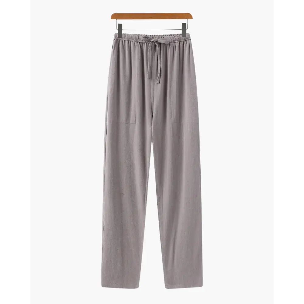 Nomad Slim Linen Pantalon - Gray / S