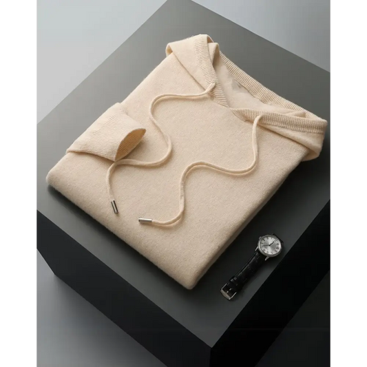 Old money Cashmere Hoodie - Beige / 2XS