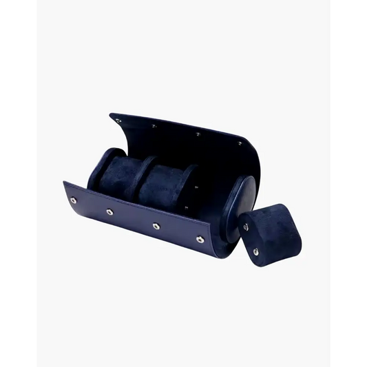 Old Money Leather Watch Holder - Blue