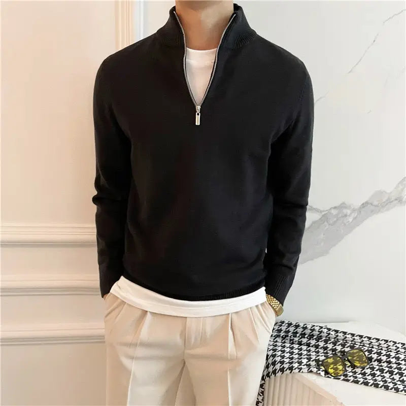 Quarter-Zip Knit Sweater