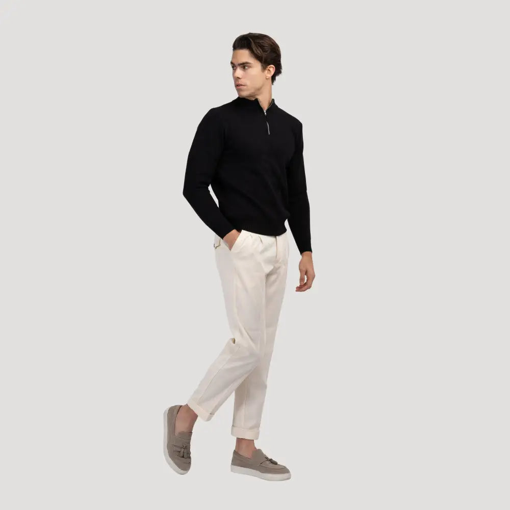 Quarter-Zip Knit Sweater
