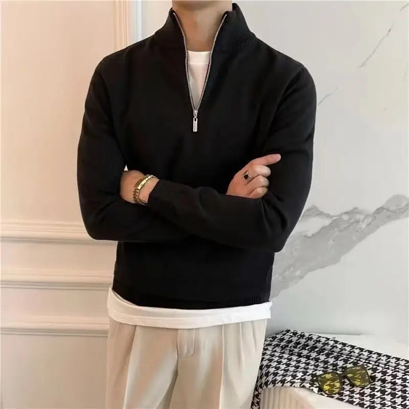 Quarter-Zip Knit Sweater