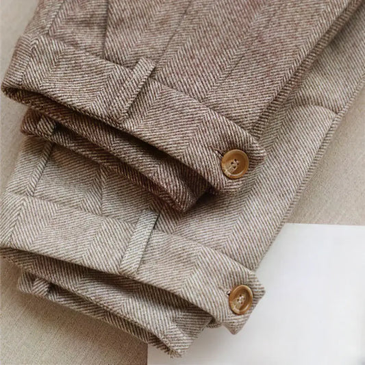 Refined Wool Blend Trousers