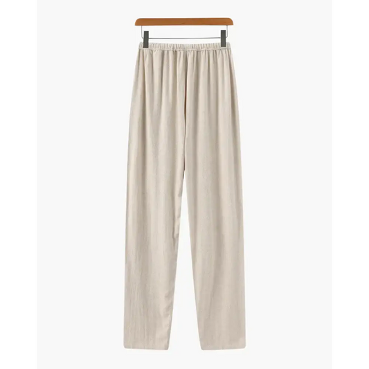 Relaxed Fit Linen Drawstring Trousers