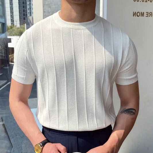 Riviera Knit Tee - White / S