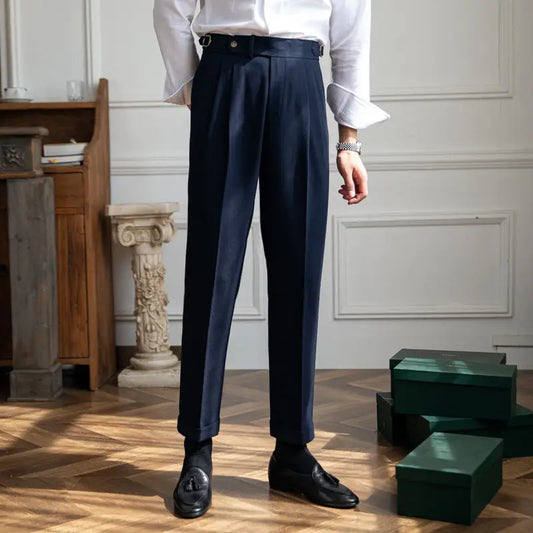 Sartorial Pleated Side-Adjuster Trousers
