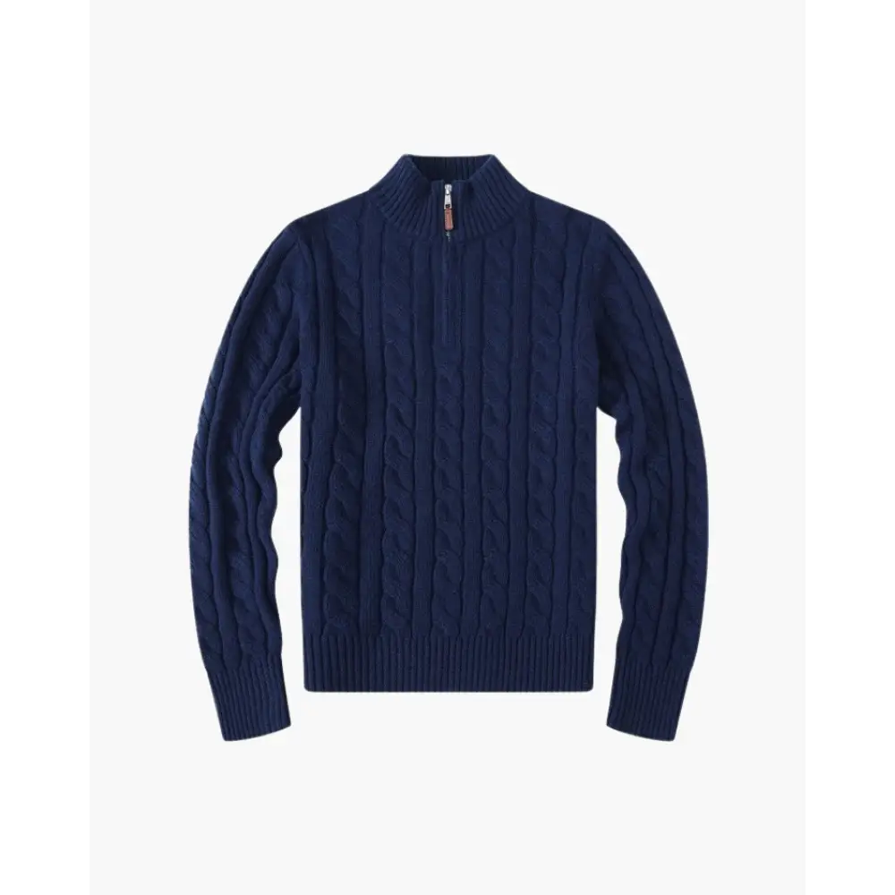 Signature Cotton Half-Zip - Marine / S