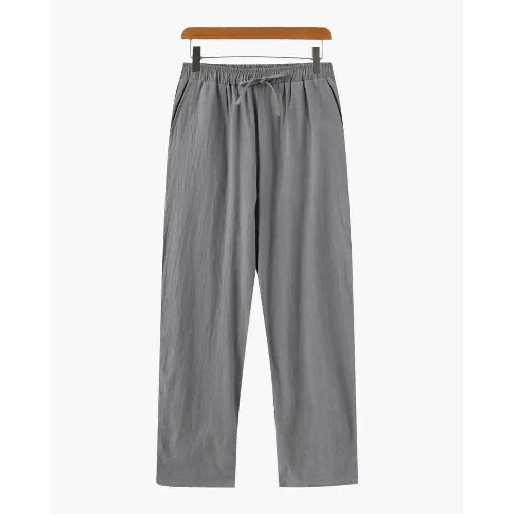 Signature Linen Pants - Gray / S