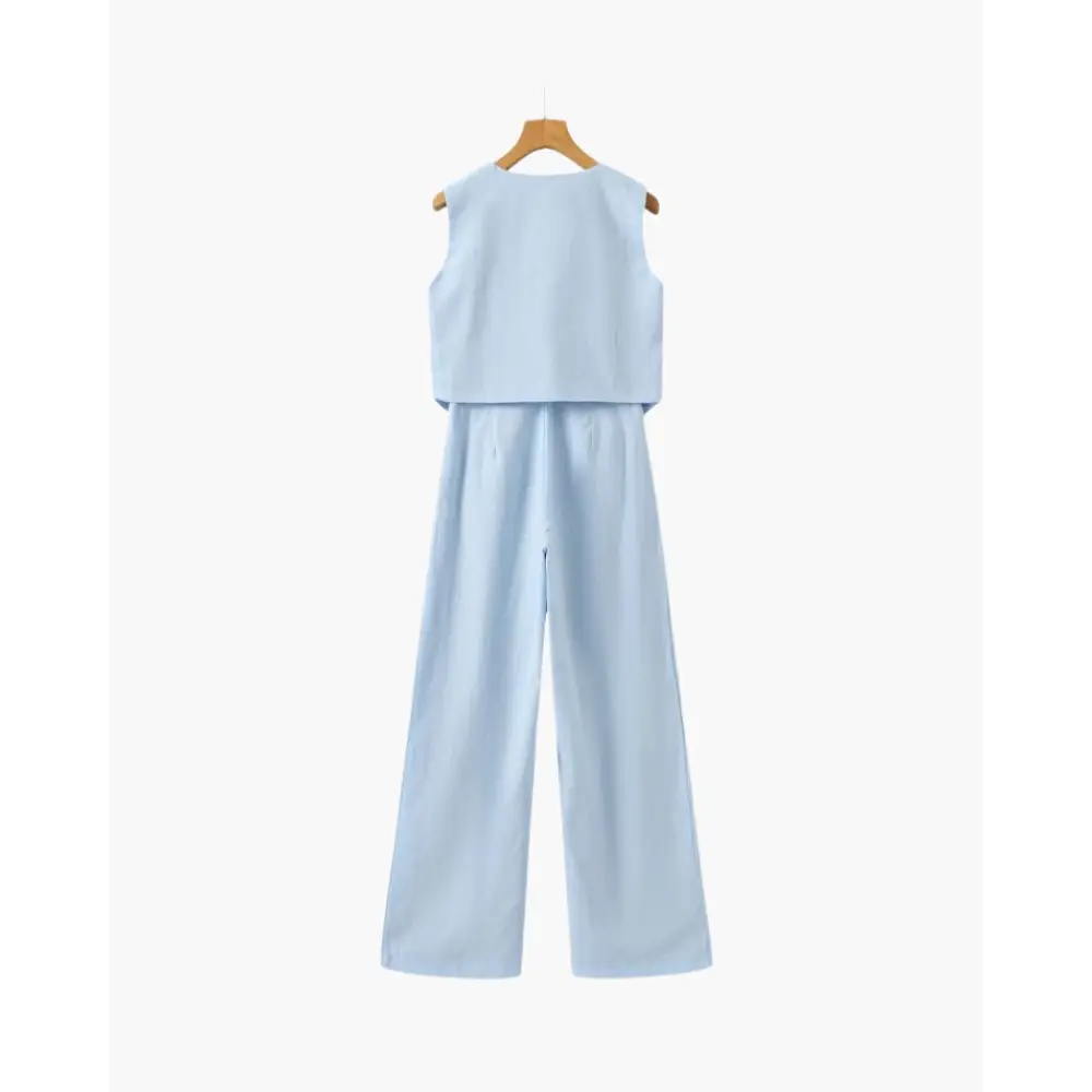 Sleeveless Wide-Leg Jumpsuit