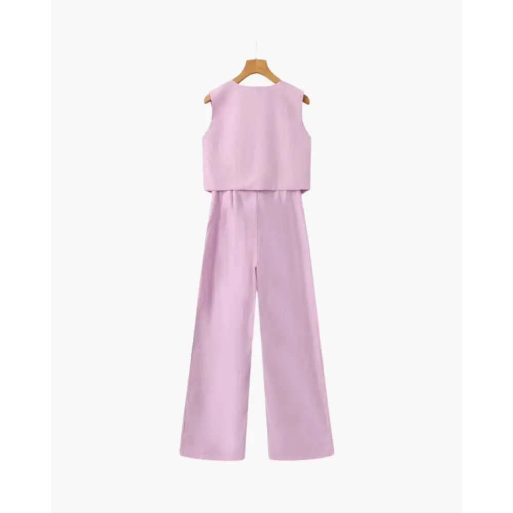 Sleeveless Wide-Leg Jumpsuit