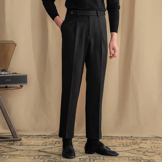 Tailored Wool Pleated Trousers