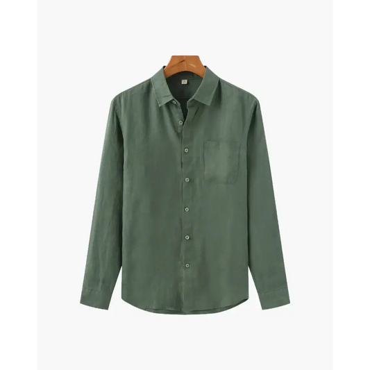 Timeless Linen Shirt - Green / S