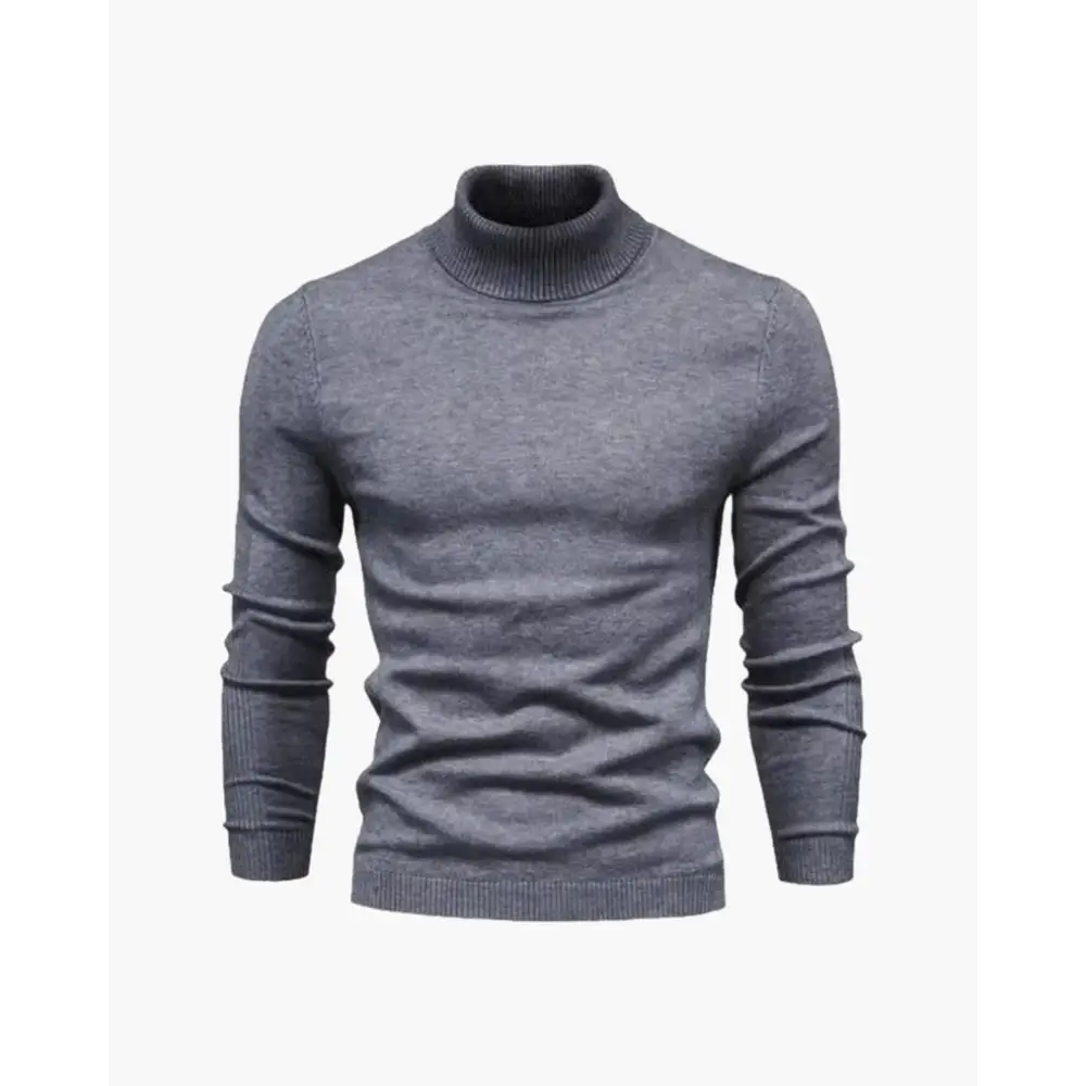 Winter Slim Fit Knit Turtleneck - Gray / S