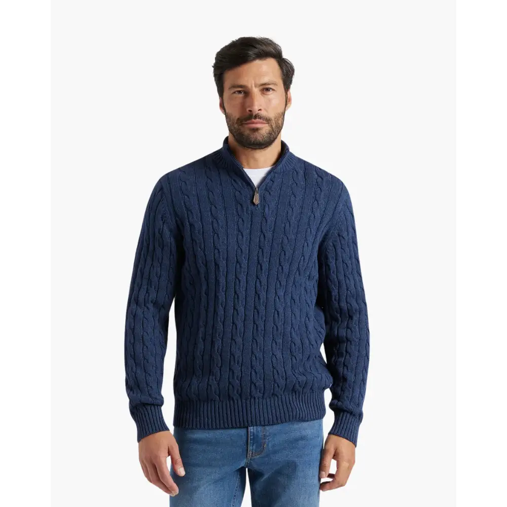 Cable Knit Half-Zip
