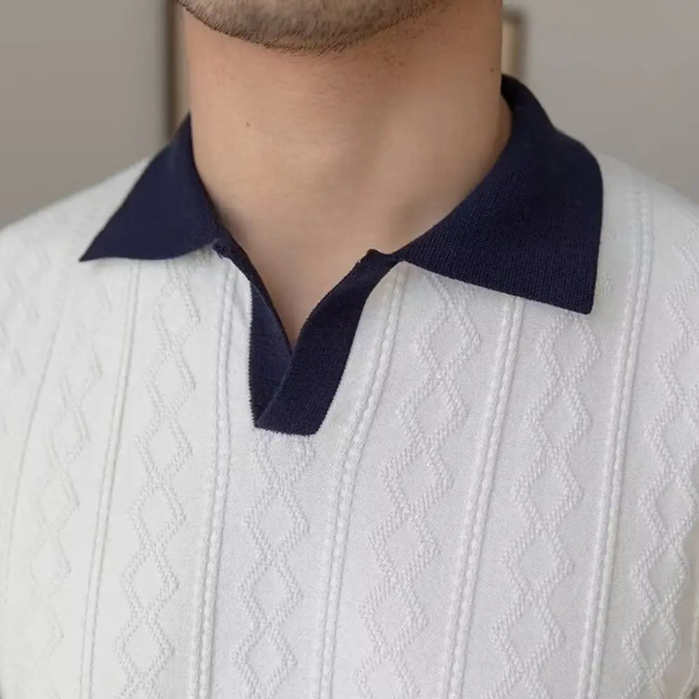 Capri Contrast Knit Polo