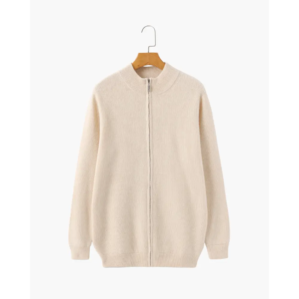 Cashmere Half-Zip Sweater - Beige / S