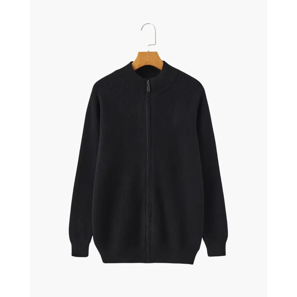 Cashmere Half-Zip Sweater - Black / S