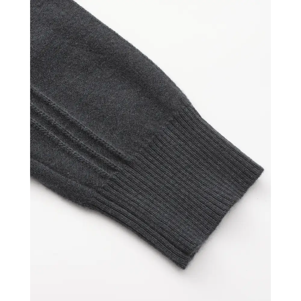 Cashmere Ribbed Half-Zip Sweater