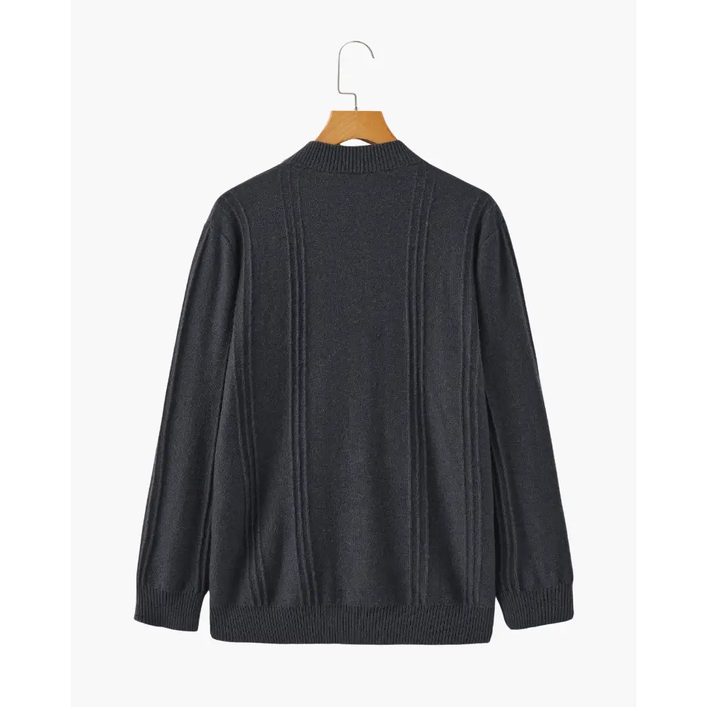 Cashmere Ribbed Half-Zip Sweater