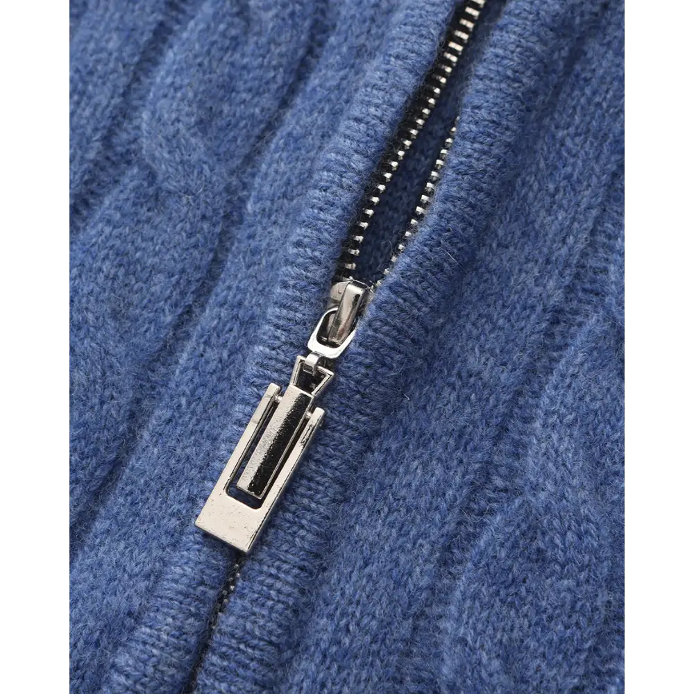 Cashmere Woven Half-Zip Sweater