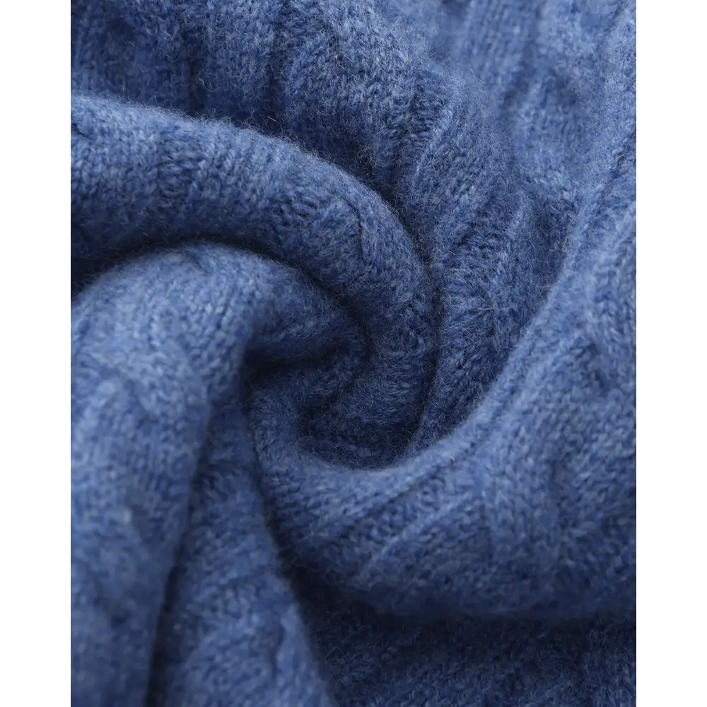 Cashmere Woven Half-Zip Sweater