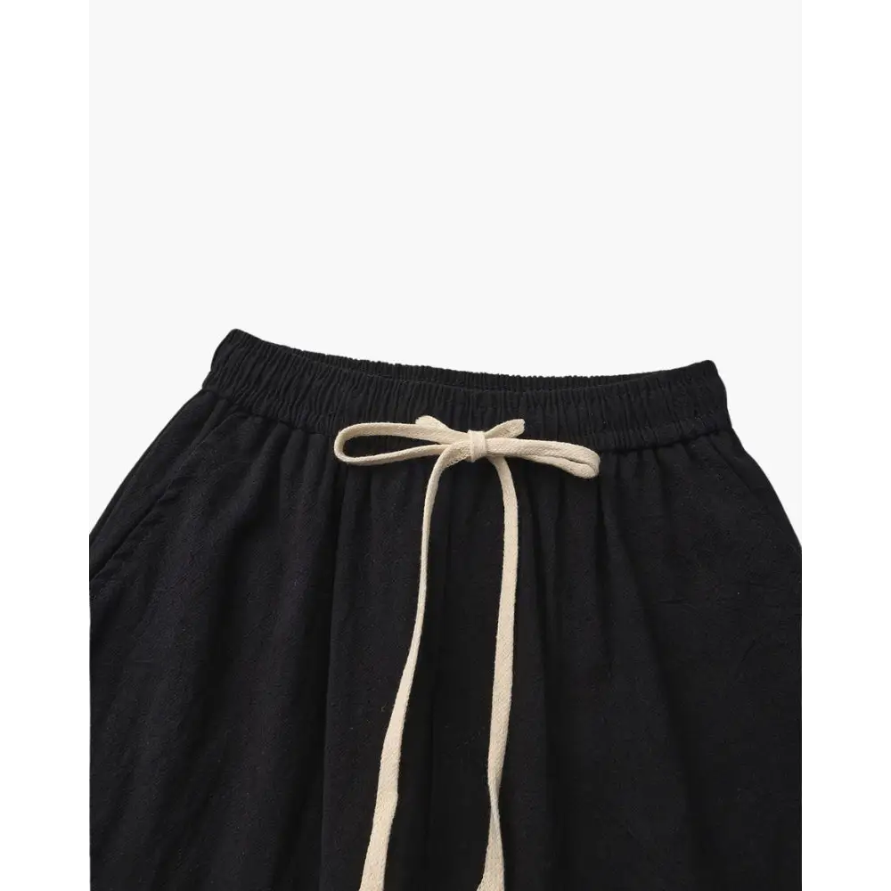 Casual Relaxed Fit Linen Shorts