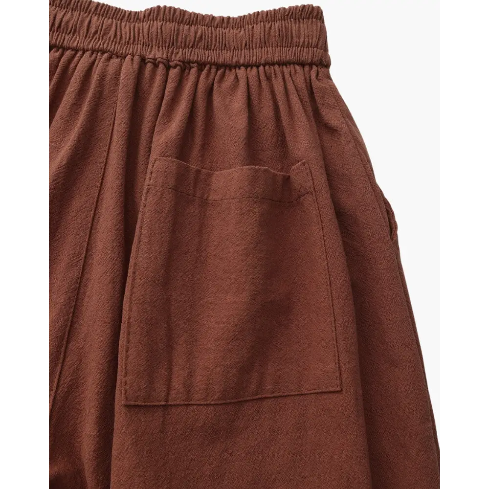 Casual Relaxed Fit Linen Shorts