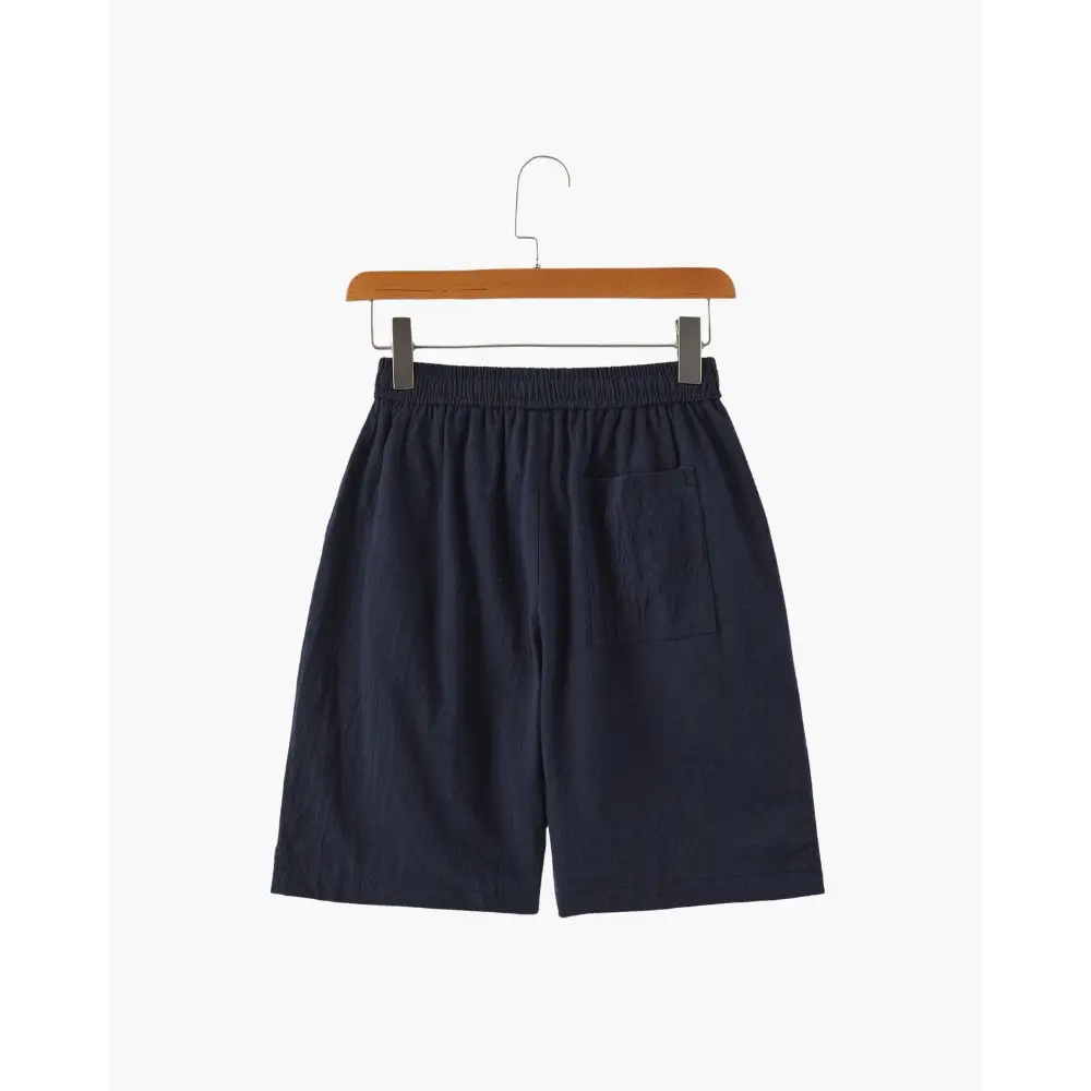 Casual Relaxed Fit Linen Shorts