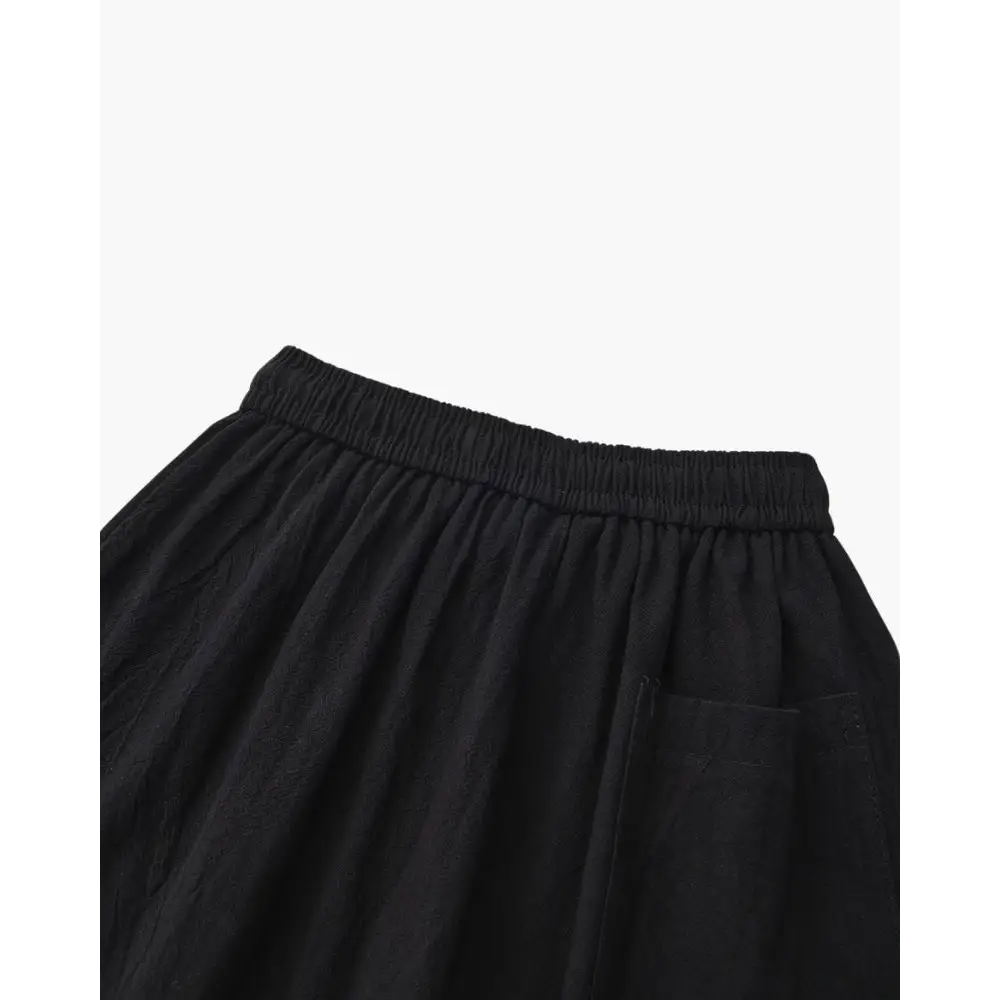 Casual Relaxed Fit Linen Shorts