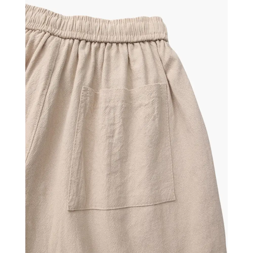 Casual Relaxed Fit Linen Shorts