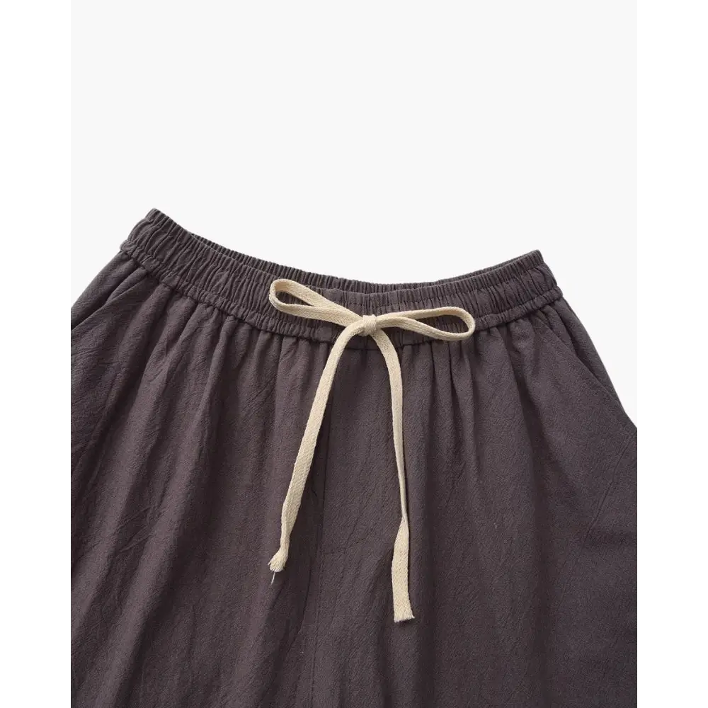Casual Relaxed Fit Linen Shorts