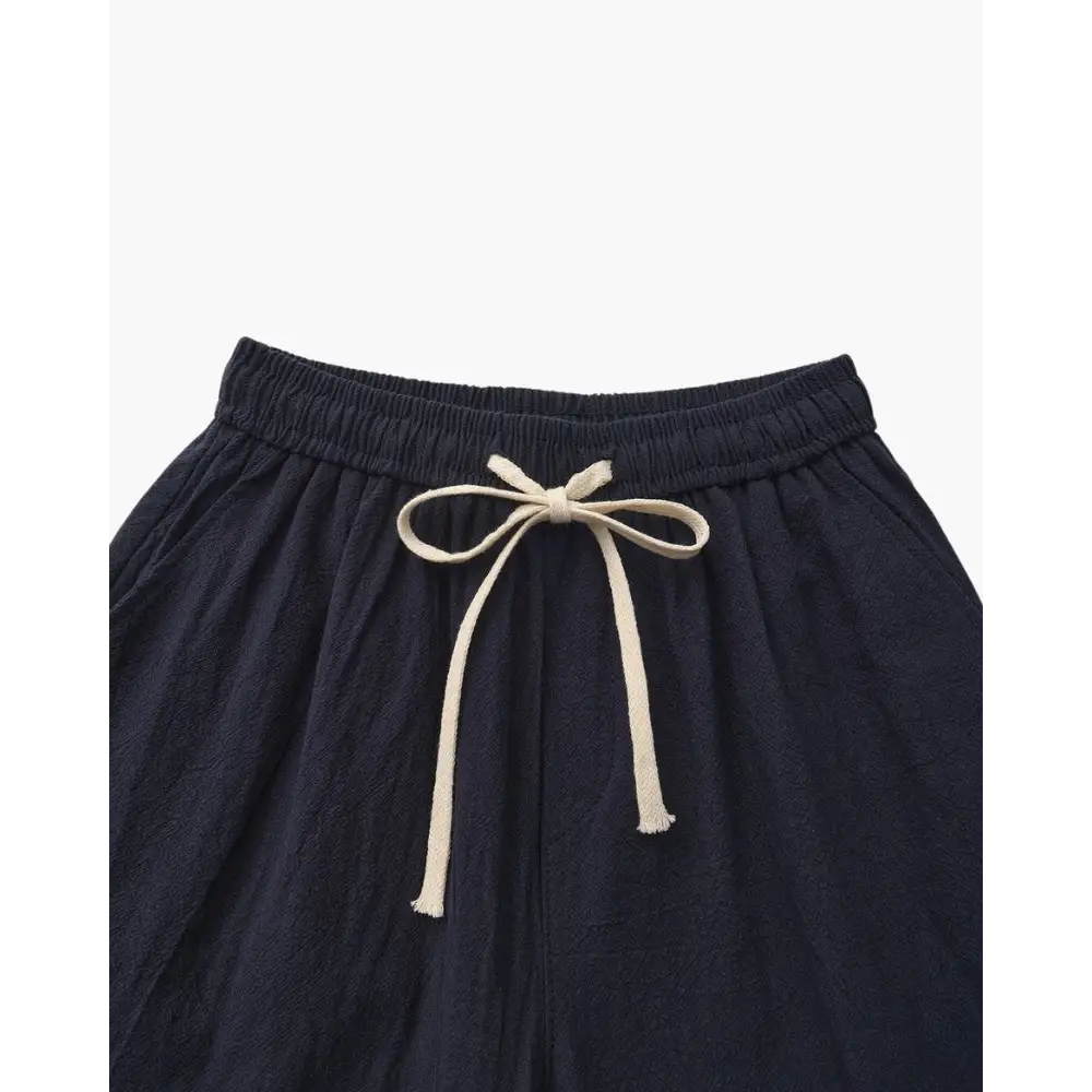 Casual Relaxed Fit Linen Shorts