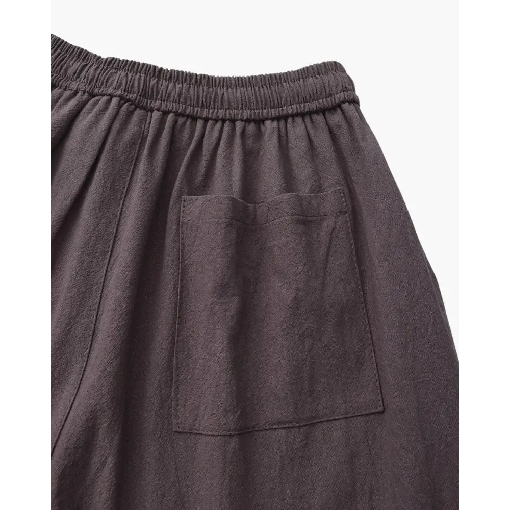 Casual Relaxed Fit Linen Shorts