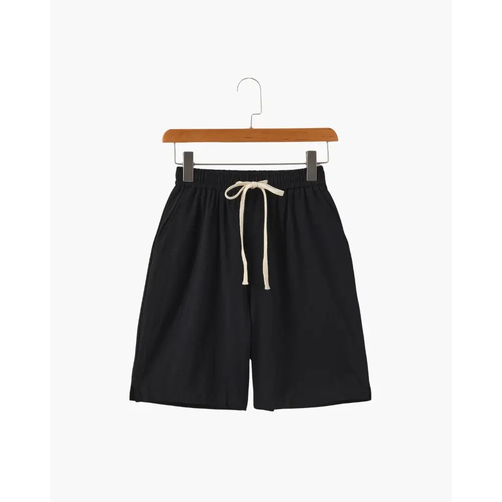 Casual Relaxed Fit Linen Shorts