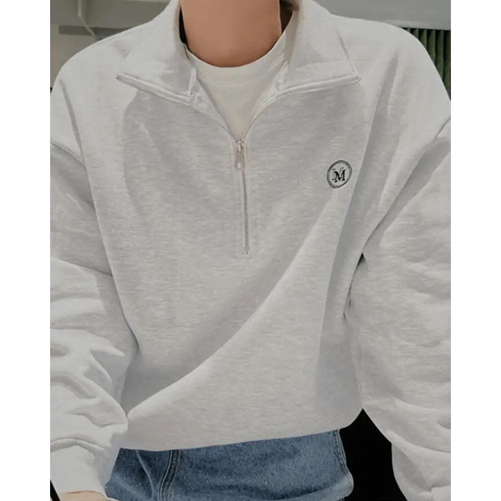 Classic Half-Zip Pullover Sweatshirt
