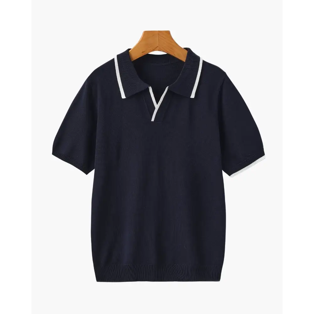 Classic Knit Polo Shirt - Navy / XS