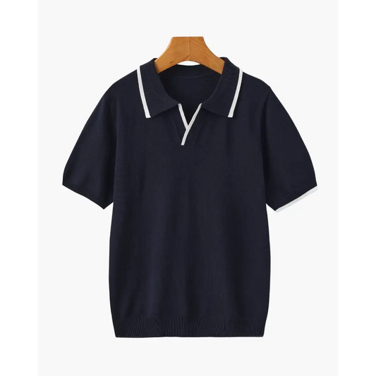 Classic Knit Polo Shirt - Navy / XS