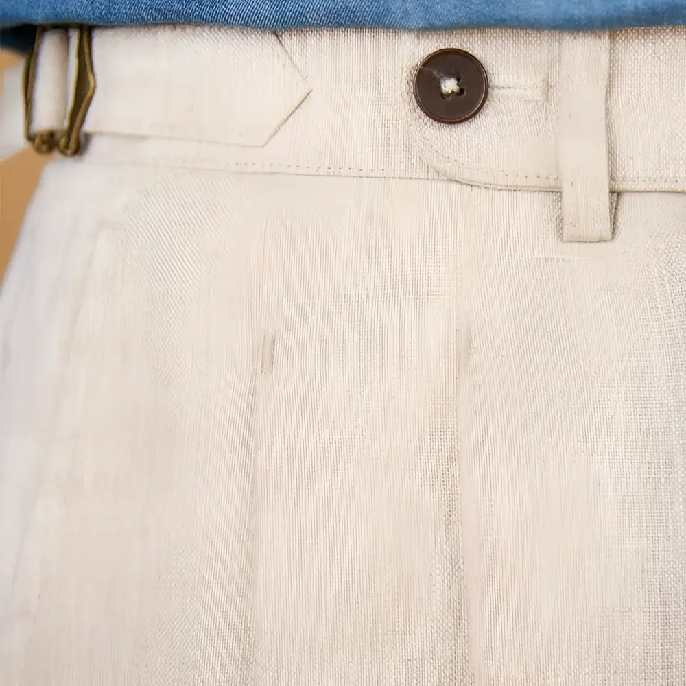 Classic Linen Pleated Trousers